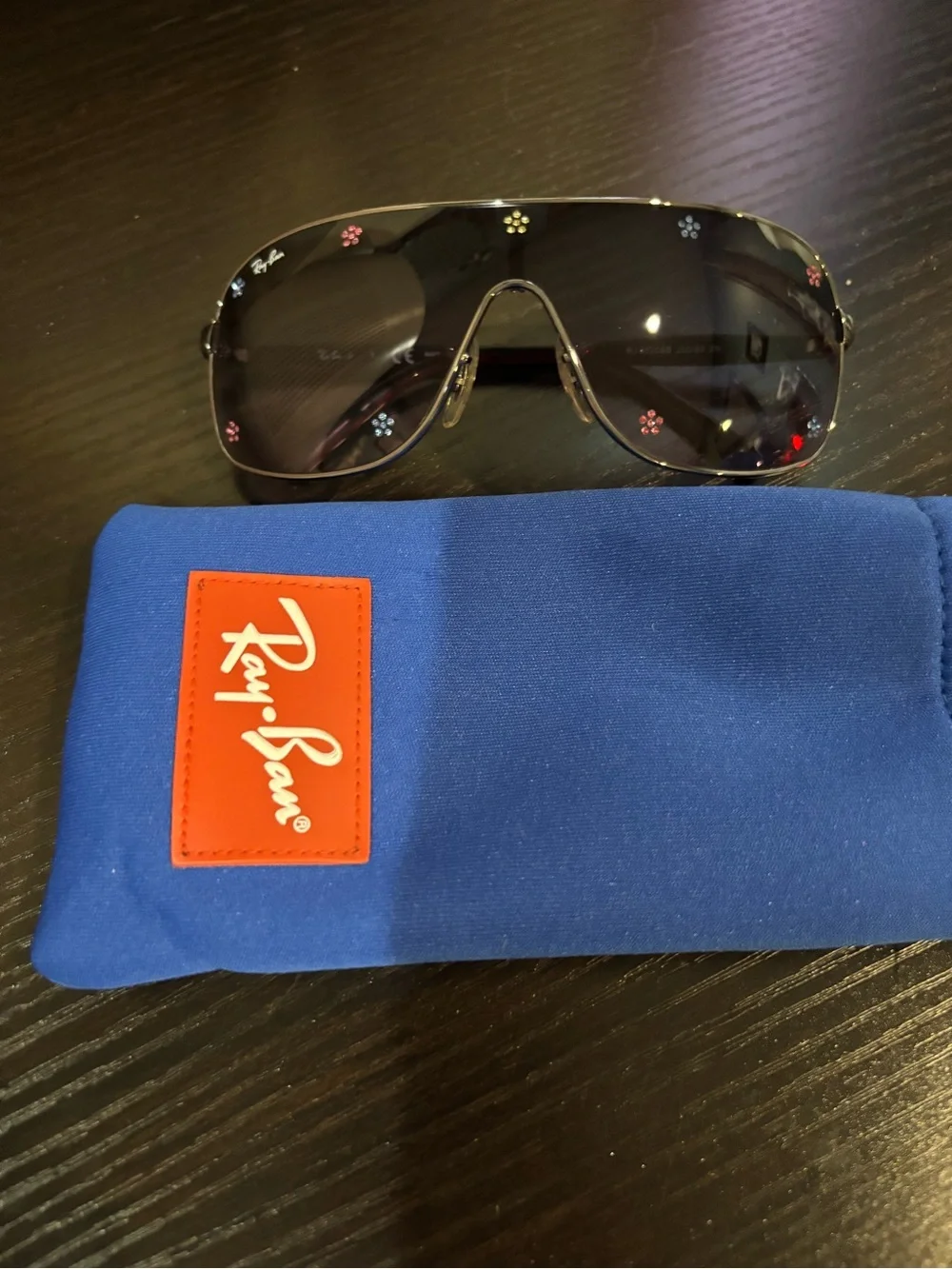Ray-Ban Junior aviator Sunglasses with Multicolor Floral Studs New